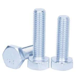 12.9 grade galvanized full half tooth external hexagonal high-strength bolt and screw DIN 933