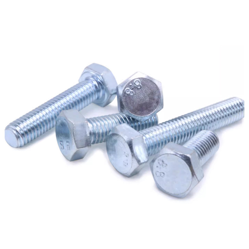 12.9 grade galvanized full half tooth external hexagonal high-strength bolt and screw DIN 933