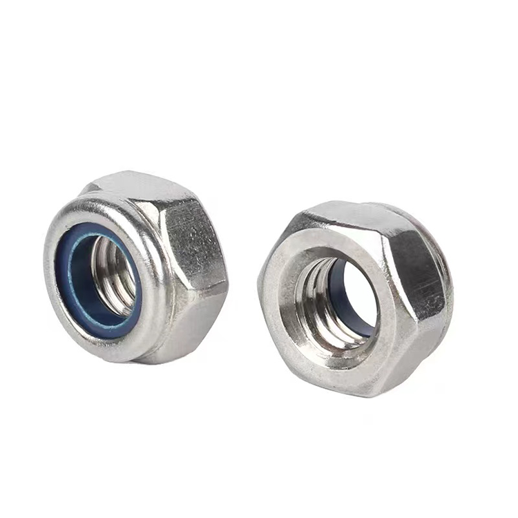 DIN985 Stainless Steel 304 M2 M3 M4 M5 M6 M8 M10 M12 M16 M18 M20 Self Locking Nut Hex Nylon Lock Nut