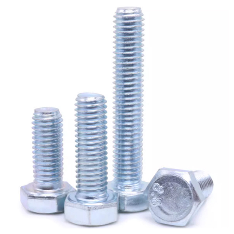 12.9 grade galvanized full half tooth external hexagonal high-strength bolt and screw DIN 933