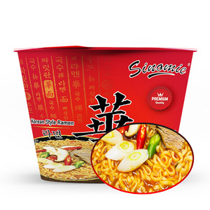 Chinese Bulk OEM Private Label Wholesale HWA Brand Ramyun Low Sodium Noodles Korean Instant Bowl Noodles