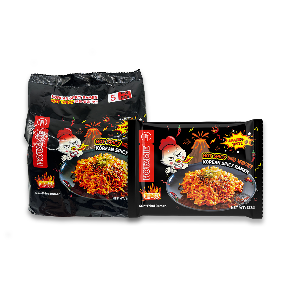 Wholesale New Brand HOTAMIE Hot Spicy Korean Noodles Halal Ramen Spicy Instant Korean Noodles