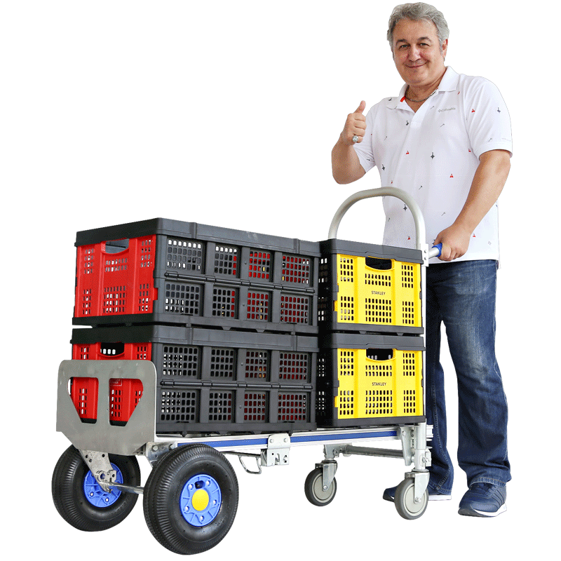 Heavy Duty Cart Folding Aluminum Hand Truck Platform Hand Trolley For Industrial