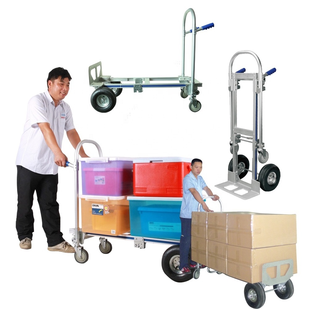 Heavy Duty Cart Folding Aluminum Hand Truck Platform Hand Trolley For Industrial