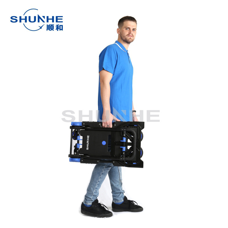 2 in 1 multi functional steel aluminum trolley 2 wheel 4 wheel trolley fold hand cart