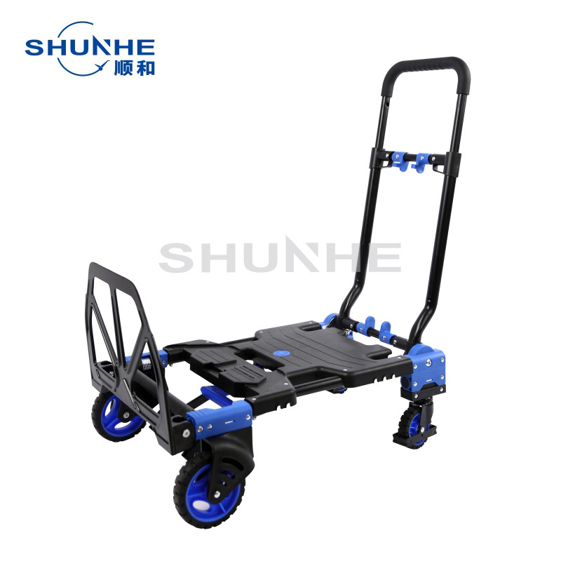 2 in 1 multi functional steel aluminum trolley 2 wheel 4 wheel trolley fold hand cart