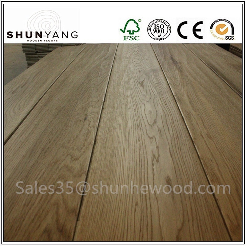 15/18mm Hand scraped Hardwood Flooring& Distressed Solid Oak Wood Flooring