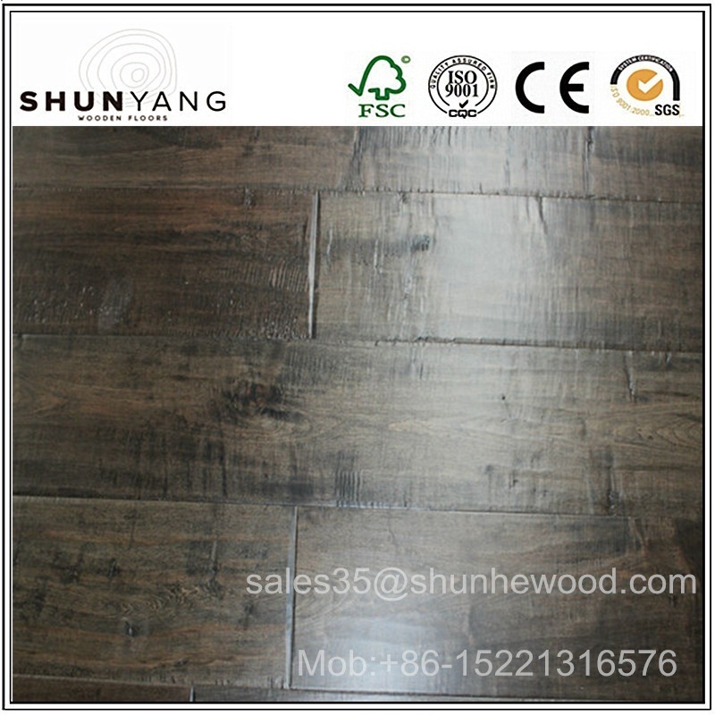 127,125mm Canadian Hand scraped Solid Maple Hardwood flooring