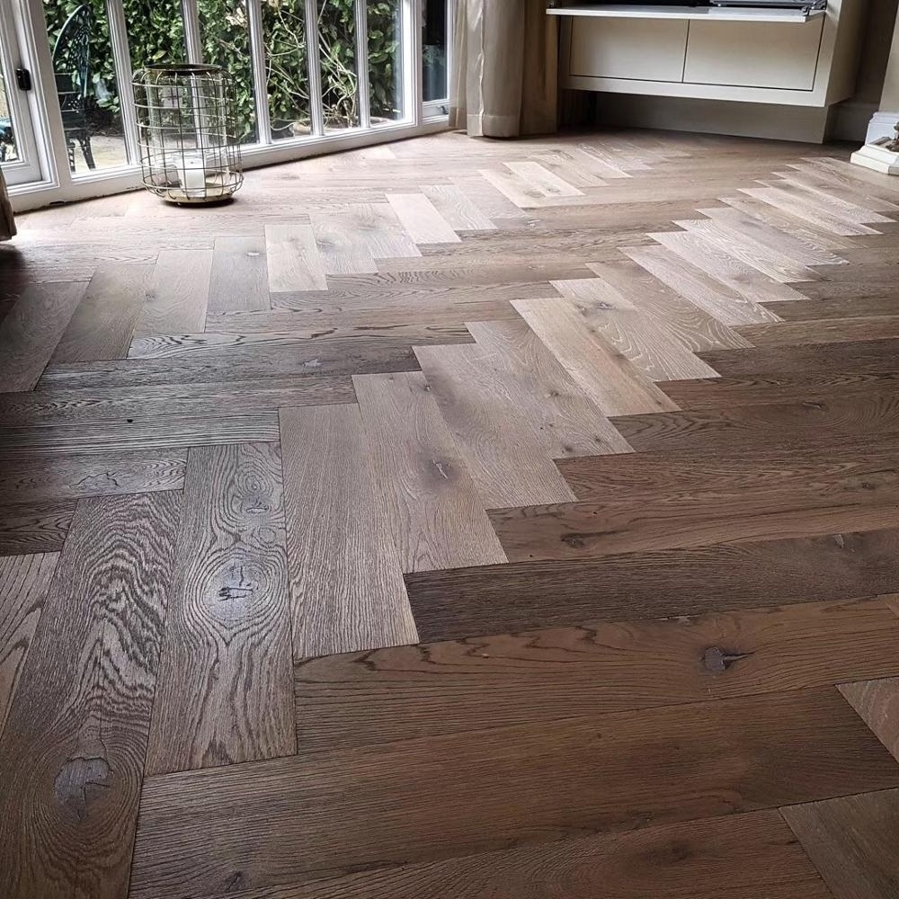 14/3*60*600/510mm Natural Oiled Oak Parquet Herringbone Chevron Enginereed Hardwood Flooring