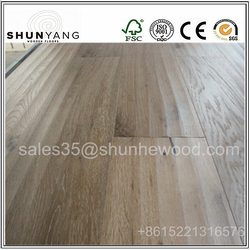 15/18mm Hand scraped Hardwood Flooring& Distressed Solid Oak Wood Flooring