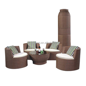 Factory price patio wicker furniture set outdoor garden rattan dining set