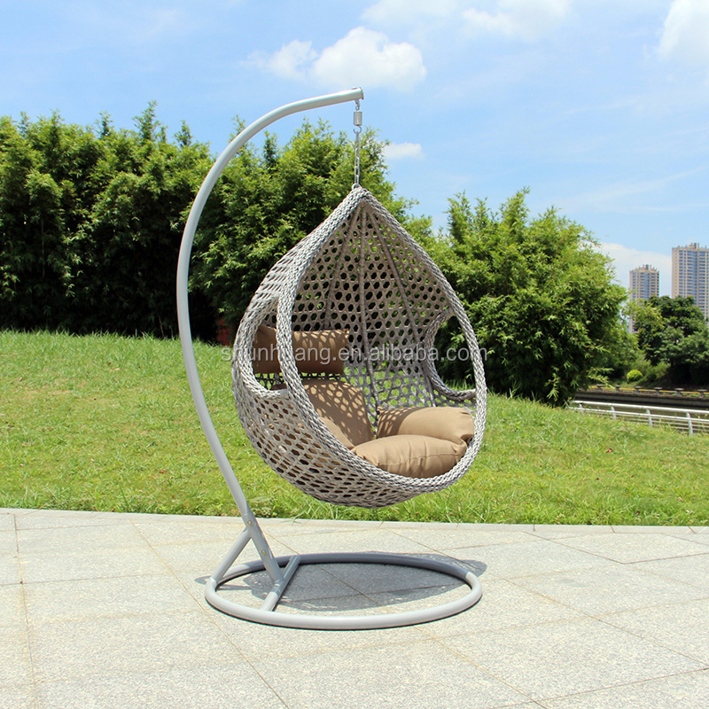 All hand-made outdoor garden furniture  swing chair high quality grey single swing