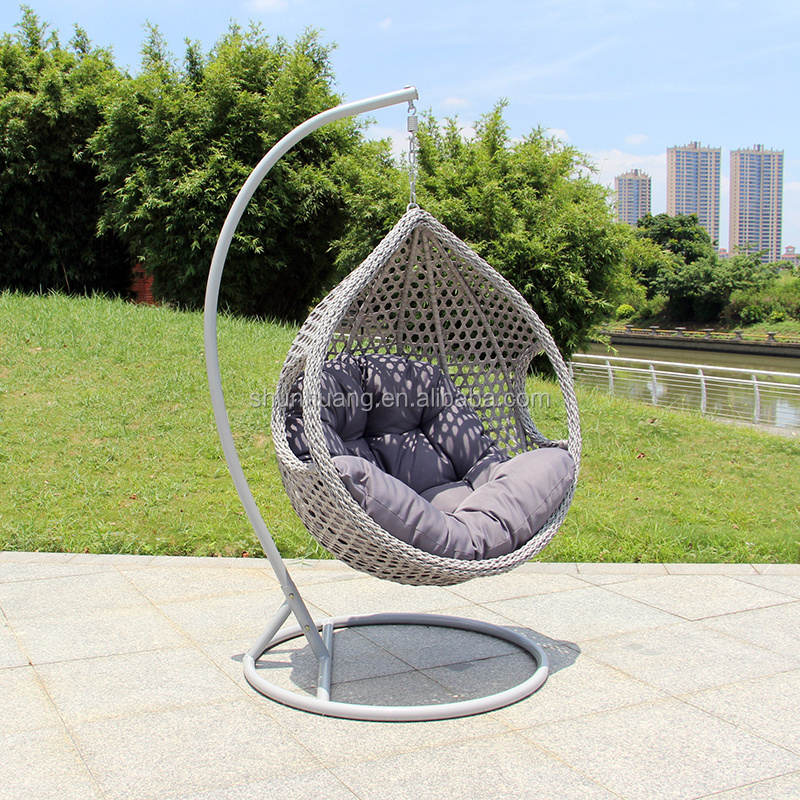 All hand-made outdoor garden furniture  swing chair high quality grey single swing