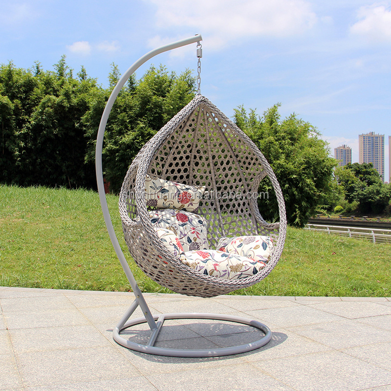 All hand-made outdoor garden furniture  swing chair high quality grey single swing