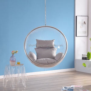 Promotional hotel swimming pool clear swivel bubble chair balcony hanging bubble chair for living room