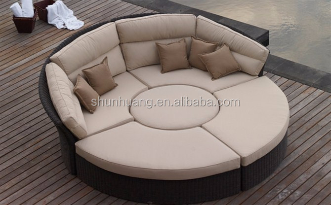 Outdoor pool PE rattan sofa sets furniture balcony wicker sofa