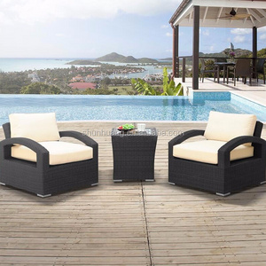 PE rattan handmade garden wicker sofa furniture outdoor single sofa set