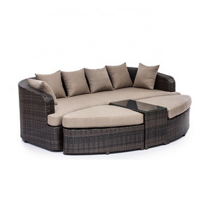 Cozy outdoor furniture rattan woven sofa set wicker sofa for patio