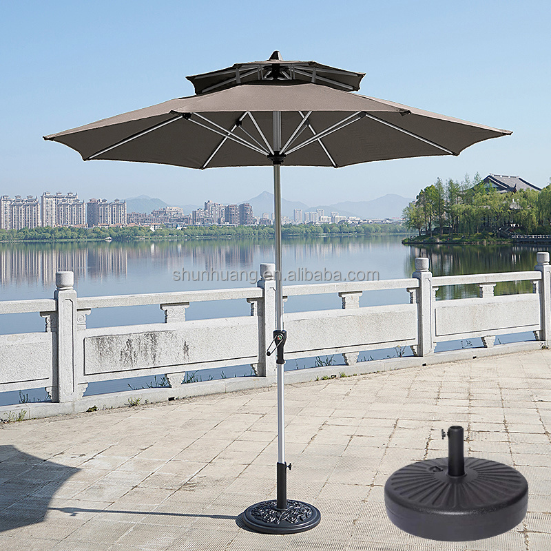 Nice design outdoor rainproof furniture umbrella middle rotatable parasol