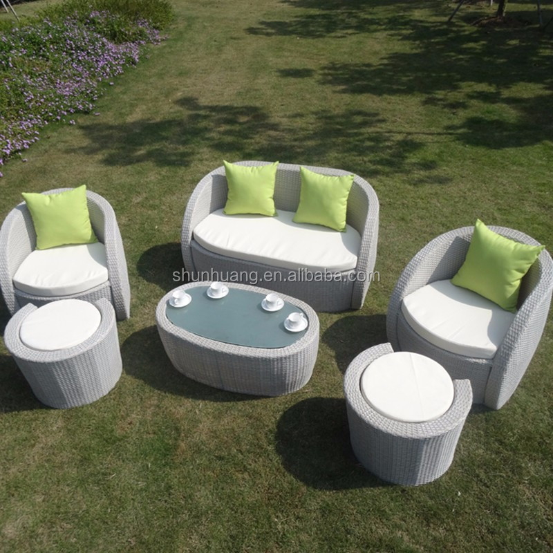 popular wicker furniture garden rattan corner sofa