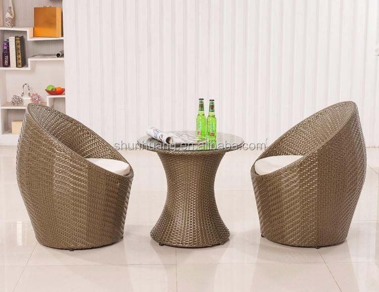 high quality outdoor furniture rattan nest wicker chair with cushions