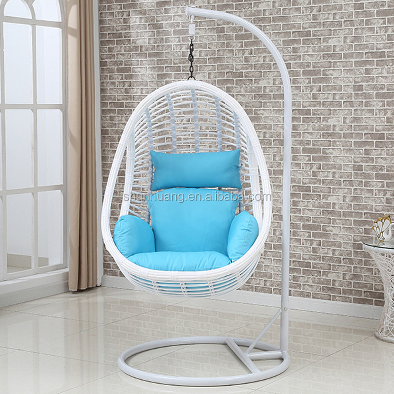 Waterproof outdoor rattan swing chair garden single hanging chair