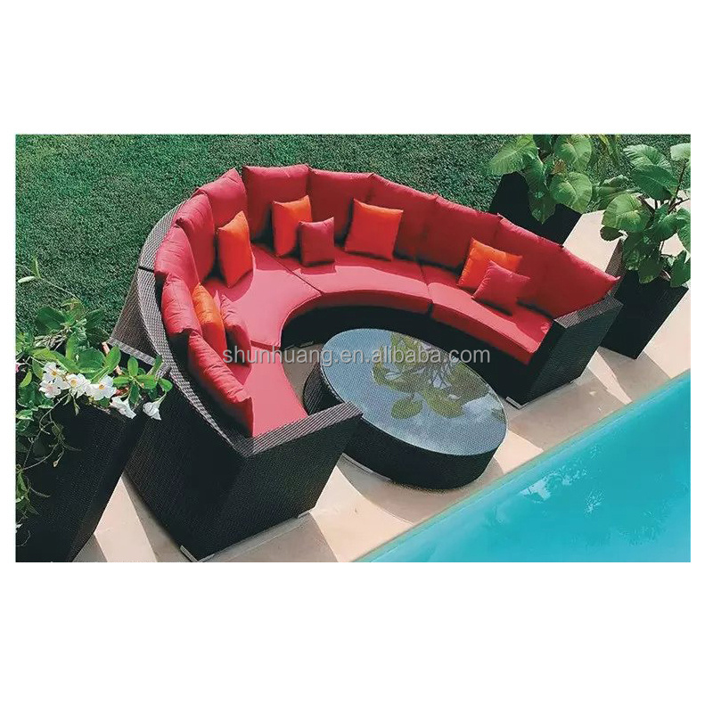 new style garden rattan sofa sectional outdoor aluminum sofa sets