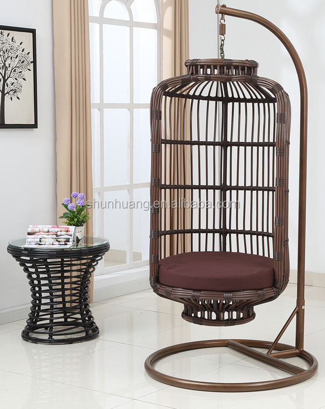 New arrival outdoor single hanging chair rattan wicker swing chair