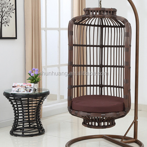 New arrival outdoor single hanging chair rattan wicker swing chair