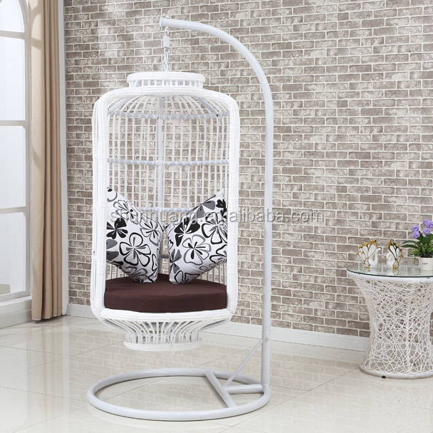 New arrival outdoor single hanging chair rattan wicker swing chair