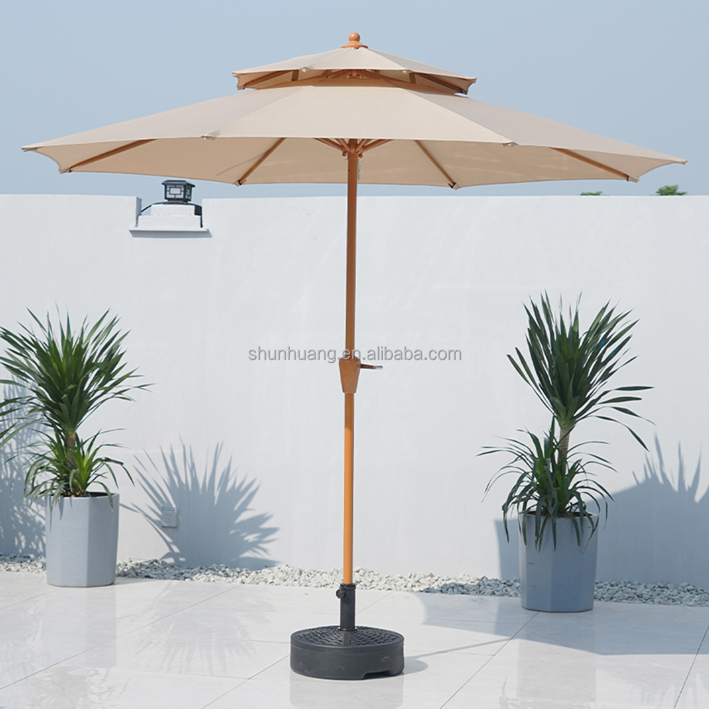 Promotional outdoor bistro furniture sun umbrella outside small middle parasol