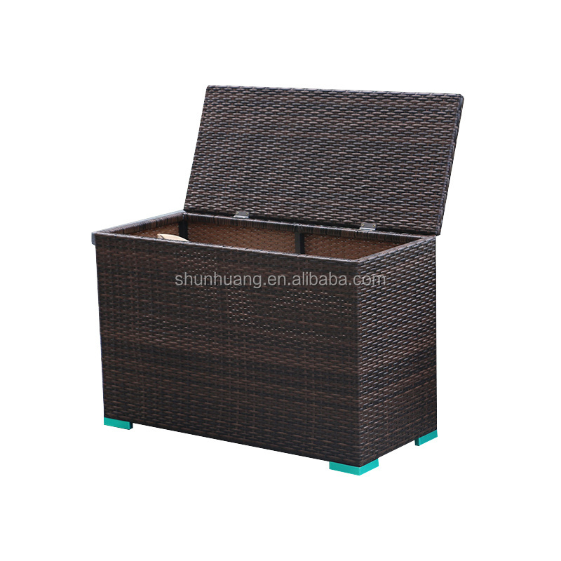 Practical outdoor garden furniture water proof rattan wicker cabinet for storage