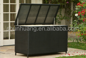 Practical outdoor garden furniture water proof rattan wicker cabinet for storage