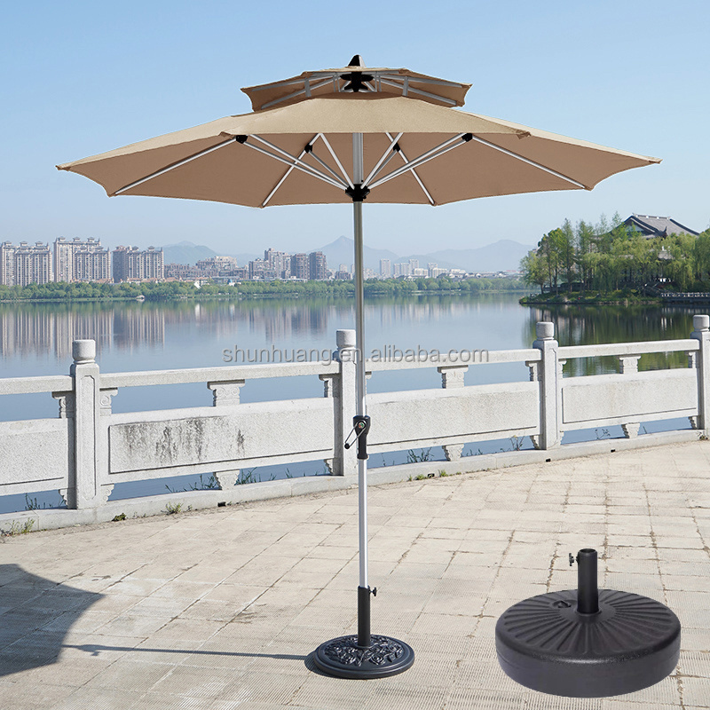 Nice design outdoor rainproof furniture umbrella middle rotatable parasol