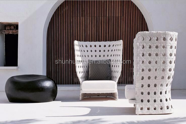 Reasonable price outdoor garden PE rattan high back sofa wick sofa set furniture