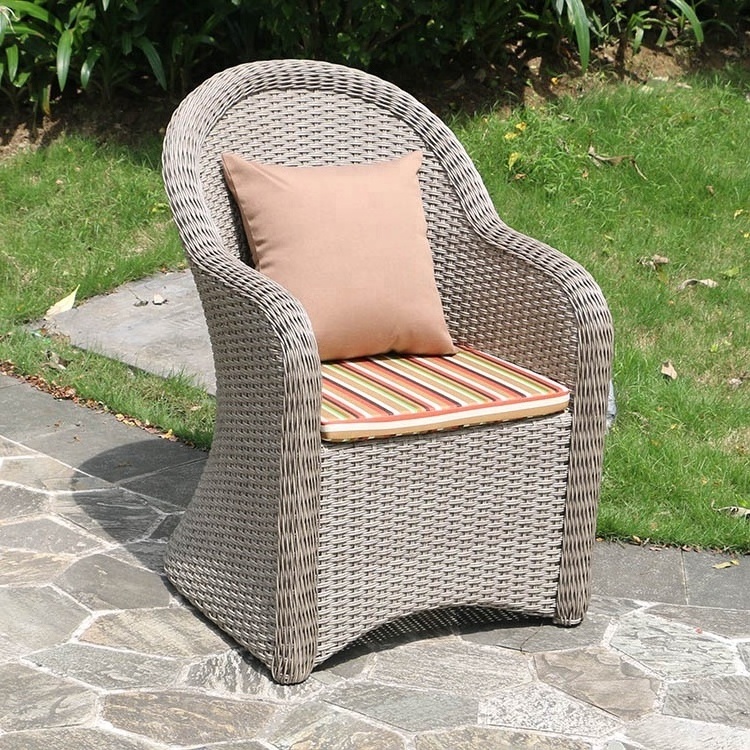 nice design wicker arm chair handmade PE rattan outdoor furniture