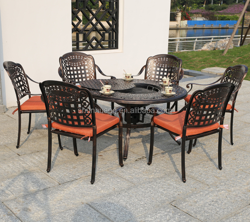 Modern design outdoor patio furniture aluminium dining set in hot sale