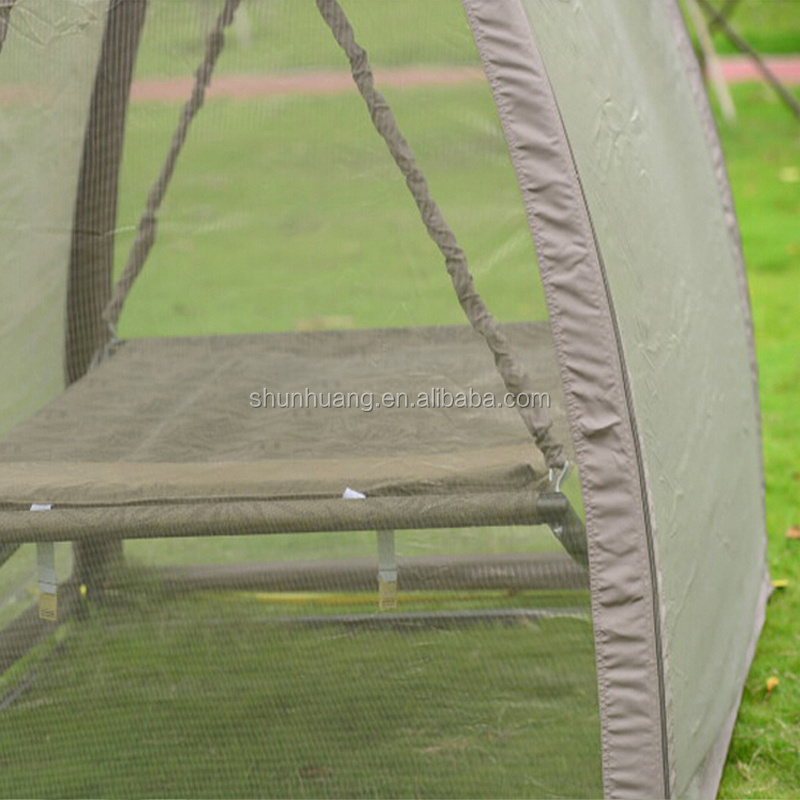 New arrival outdoor leisure swing bed gazebo with mosquito net garden furniture