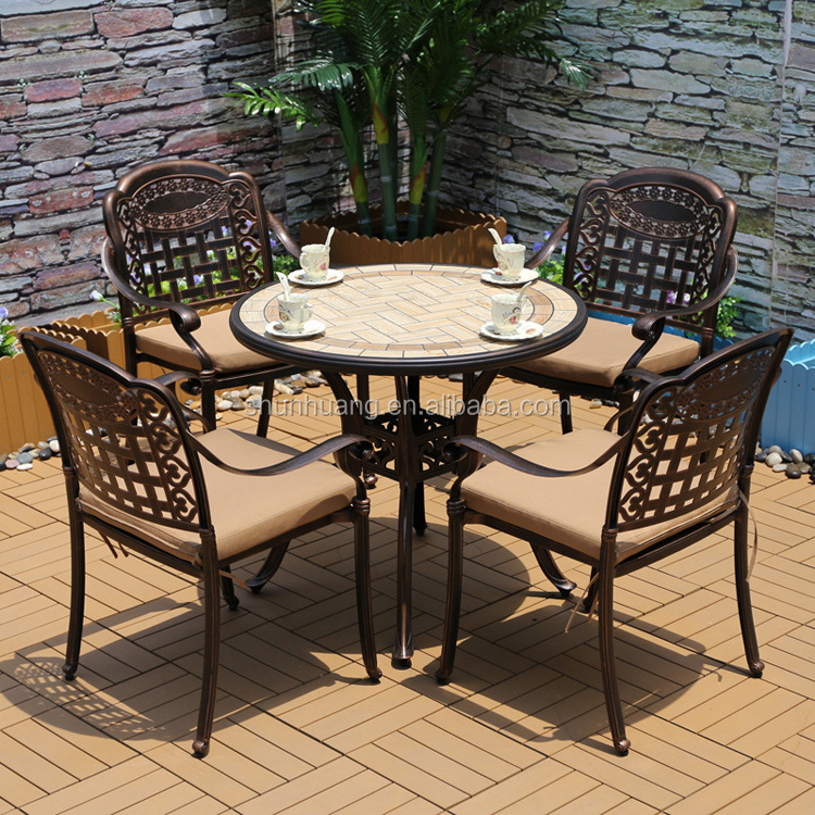 Modern design outdoor patio furniture aluminium dining set in hot sale