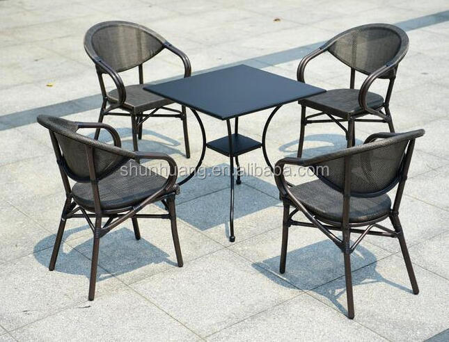 all weather outdoor dining sets bamboo like fabric chair and table