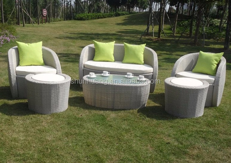 popular wicker furniture garden rattan corner sofa