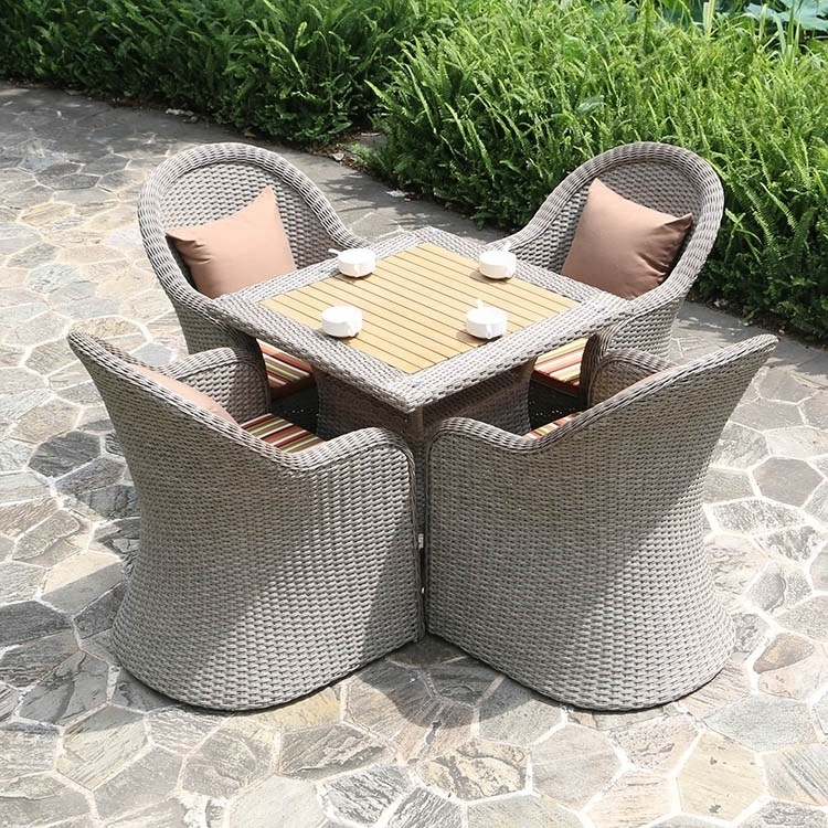 nice design wicker arm chair handmade PE rattan outdoor furniture