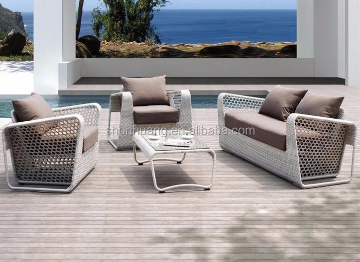 new design Outdoor poolside PE rattan sofa sets wicker furniture