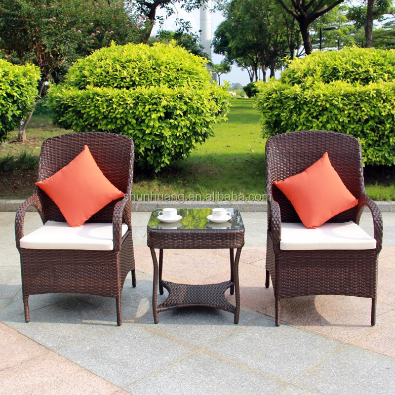 New style PE rattan garden dining sets wicker woven beach chair