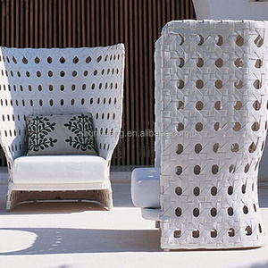 Reasonable price outdoor garden PE rattan high back sofa wick sofa set furniture