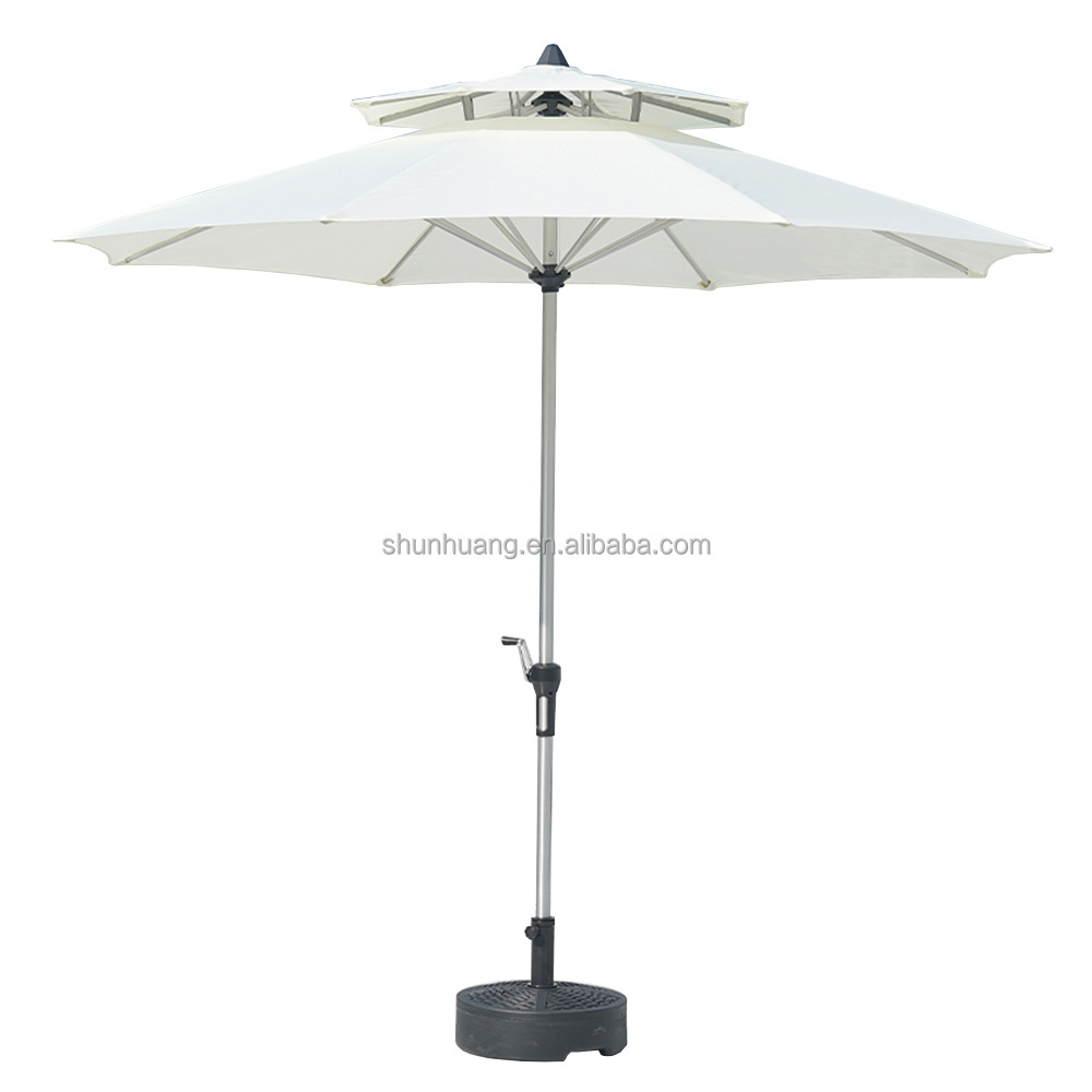 Nice design outdoor rainproof furniture umbrella middle rotatable parasol