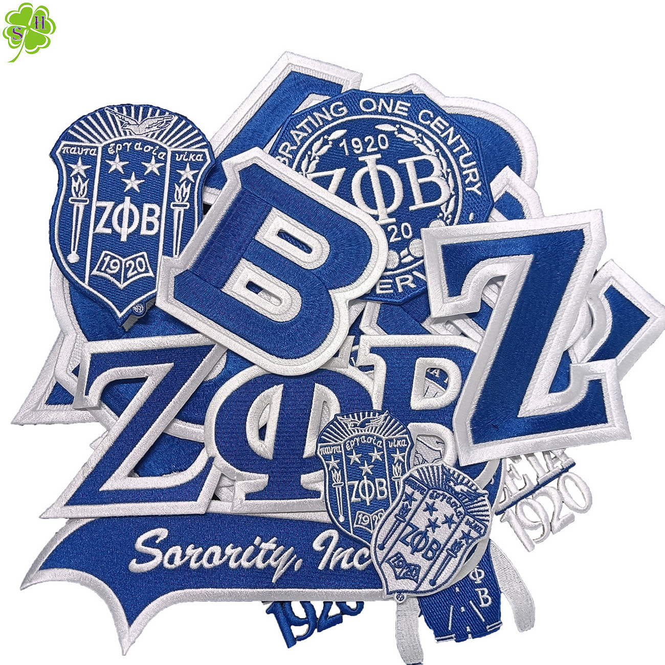 zeta phi beta sorority and fraternity shield patches custom greek iron on letters chenille embroidery patches