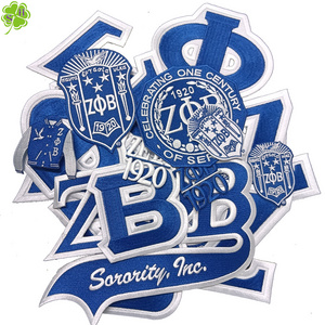 zeta phi beta sorority and fraternity shield patches custom greek iron on letters chenille embroidery patches