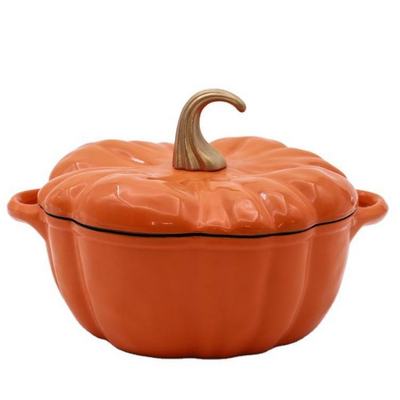 Pumpkin Shape Stew Pot With Lid Enamel Cookware Cast Iron Casserole