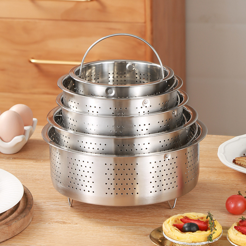 304 Stainless Steel Food Steamer Basket for egg meat Prssure Cooker Rice Steam Basket